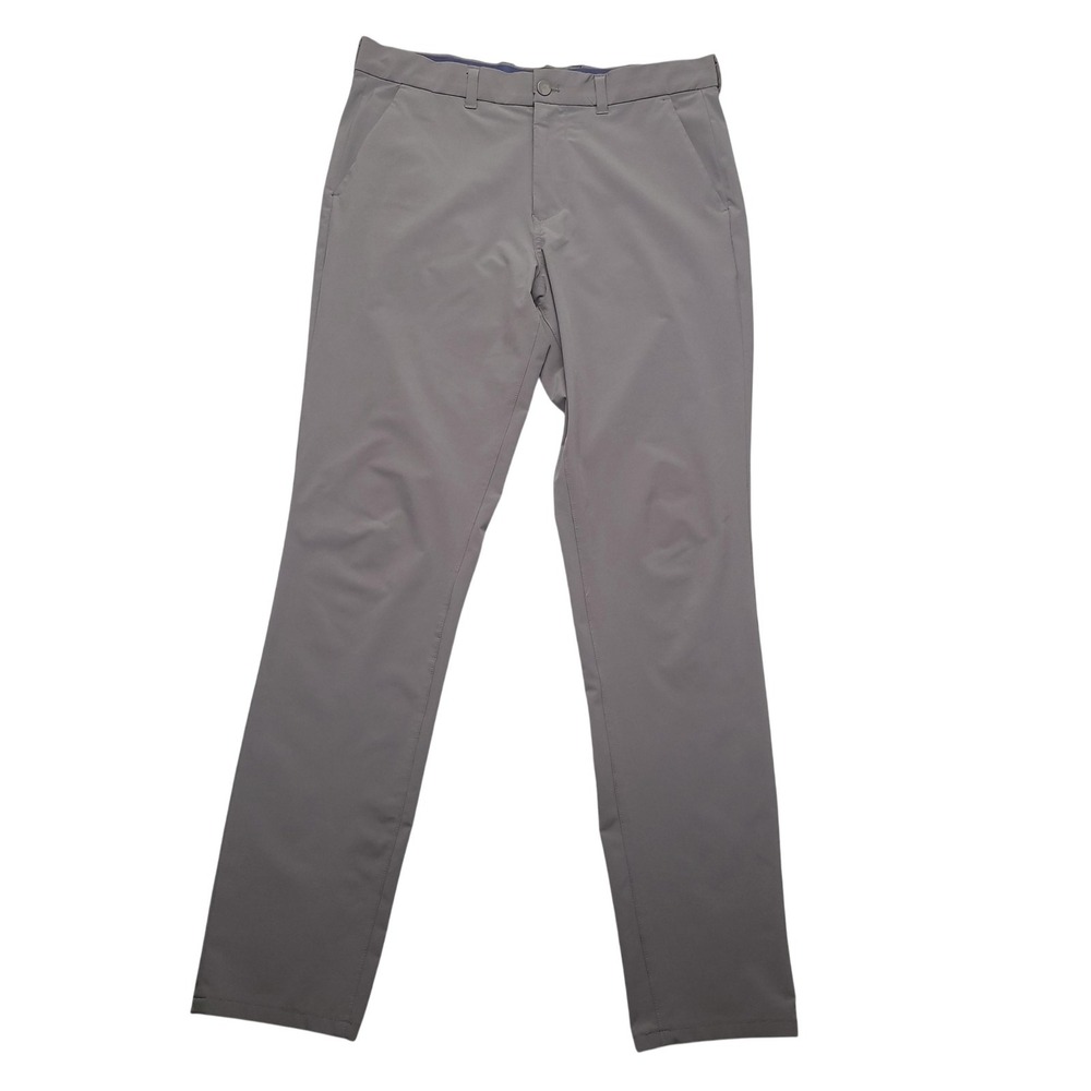 Mizzen+Main Helmsman Pants Mens 34x34 Gray Slim‎ Fit Stretch Chino Performance